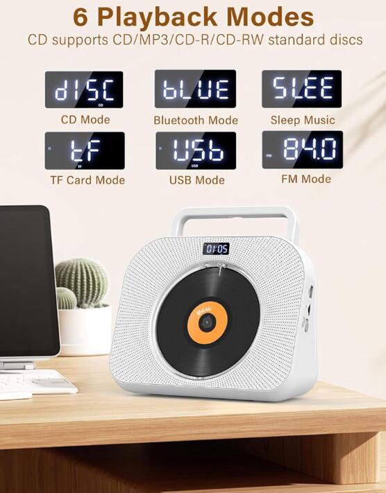 Boombox CD Player with Bluetooth